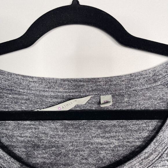 Athleta XSmall XS Spacedye Gray Heather Pose Long Sleeve Scoop Neck Top Modal - Picture 5 of 7